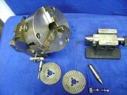 #32 precision  indexing dividing head with 6.5&#034; dia. 3-jaw chuck &amp; tailstock for sale