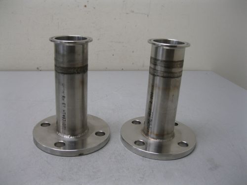 Lot (2) 1-1/2&#034; 150# flange x 2&#034; tri-clamp adapter l5 (1907) for sale