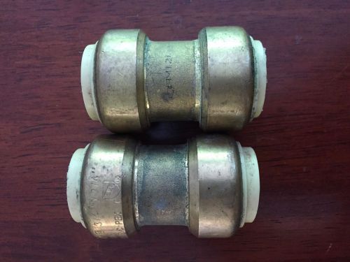 2 FitQuick 3/4&#034; Quick Connect Brass Push Fitting Straight Coupling
