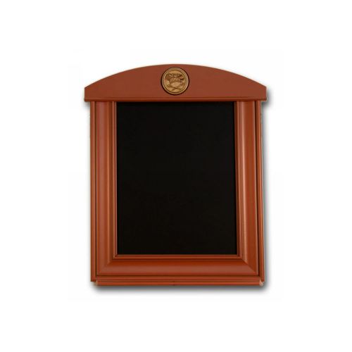 Chalkboard with Chefs Hat Hand Carved Solid Alder Wood Paprika Color with Tray