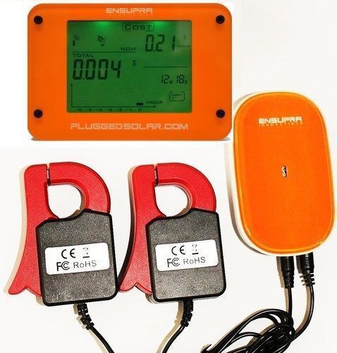 Wireless Home Power Electric Meter Save Energy Monitor; With 2 x Large Clamps...