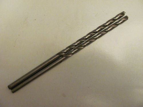 TWO (2) NEW TAPER LENGTH DRILLS  #6  .204&#034;  HSS  6.0&#034; OAL
