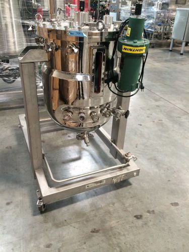 130l pilot bioreactor system by applikon stainless steel jacketed tank and skid for sale