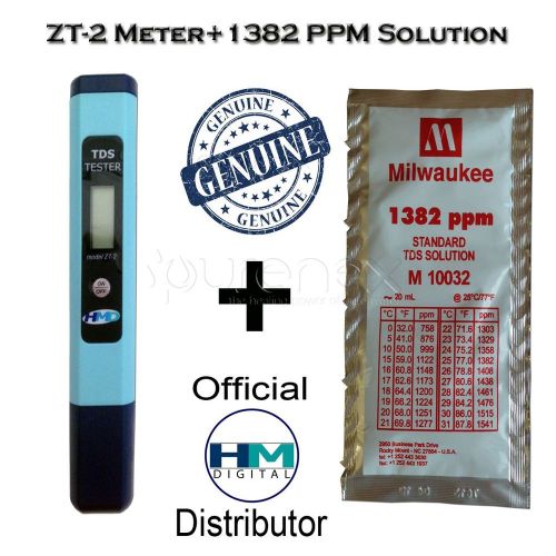 Hm digital zt-2 tds ppm tester, hmd zt2 zero/drinking/tap water meter/test kit for sale
