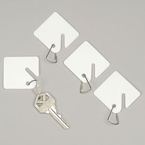 Buddy Products Blank Plastic Key Tags White Set of 100 (0017)