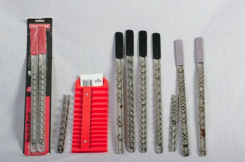 Assorted socket racks and rails 1/4&#034;, 3/8&#034; and 1/2&#034; drive