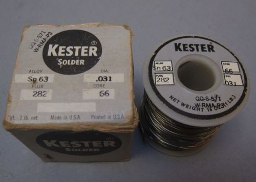 Kester  Solder Wire 63/37  .031 diam #66 core 12+ oz. 282 flux