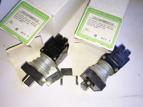 2 pcs New GENERAL ELECTRIC CR104MB82212 OILTIGHT SELECTOR SWITCH Spring Return