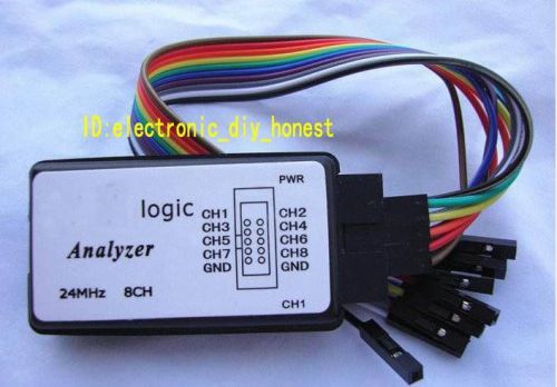 1pcs USB Logic Analyzer Device Set USB Cable 24MHz 8CH 24MHz for ARM FPGA  #N113
