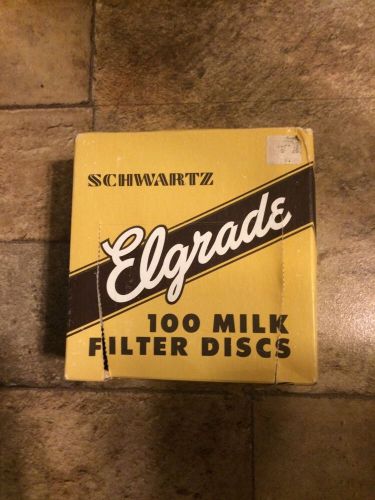 Schwartz Elgrade 100 Milk Filters Discs Disk 6 1/2&#034; Natural Finish Dairy Cow