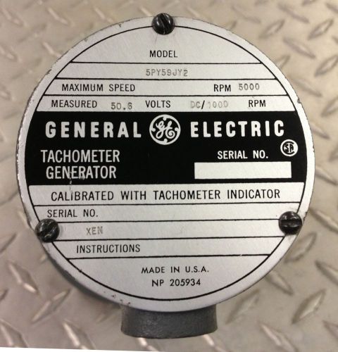 GE (General Electric) Tachometer  Generator Motor 5PY59J2