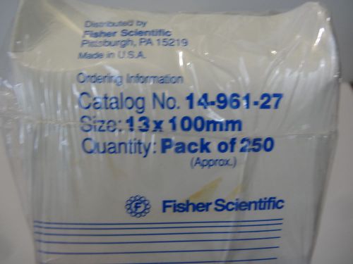NEW Fisherbrand Disposable Culture Tubes, Borosilicate, 13x100mm -14-961-27 Open