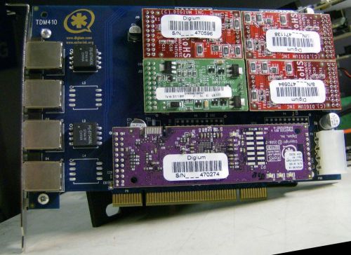 Digium/Asterisk Wildcard 4-port PCI TDM410P + S110M + VPM150M