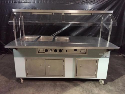 Colorpoint 5E3-CPA Three Well Steamtable w/ Sneeze Guard