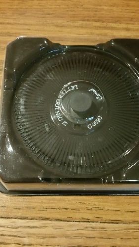 NOS Camwill brand Canon typewriter printwheel Letter Gotchic 12 pitch