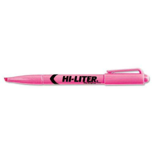 12 Avery Hi-Liter Fl. Pink Pen Style Highlighters