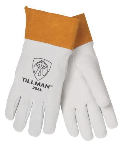 Tillman 25a deerskin split leather 2&#034; cuff tig welding gloves, large for sale