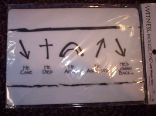 Witness Mouse pad with Jesus life summarized in symbols