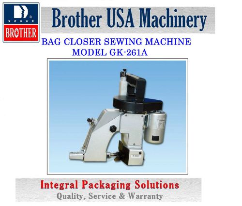 BAG CLOSER SEWING MACHINE MODEL GK-261A  FOR INDUSTRIAL USE NEW  110V