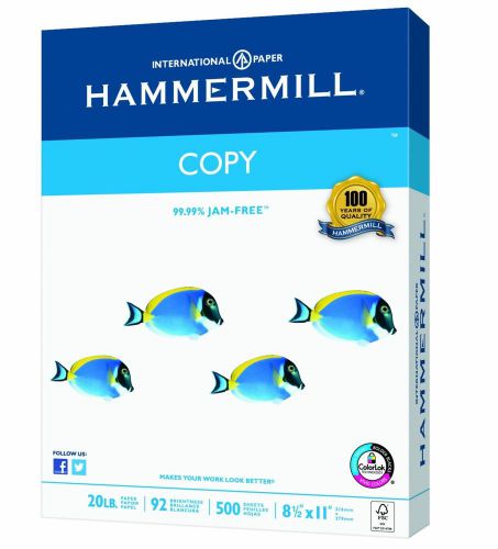 Hammermill Copy Paper 8-1/2 x 11 Inches 20-Pound 92 Bright 400 Sheets/1 Ream ...