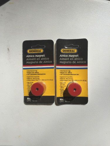 2 for the price of 1 general   1&#034; x 1-1/16&#034; dia. alnico pot magnet   new   374c for sale