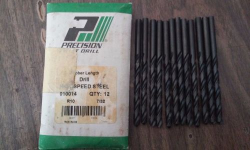 7/32&#034; precision twist drill bits  made is usa (qty. 12) for sale