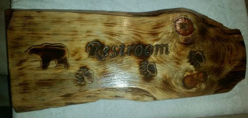 Rustic Restroom Sign