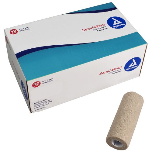 Sensi-Wrap Self-Adherent Bandage Latex Free 6&#034; x 5 yds Tan (2 Rolls) # 3191