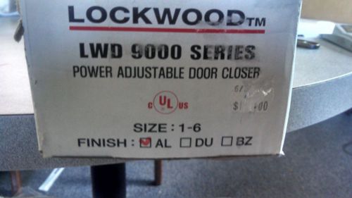 LOCKSMITH LOCKWOOD LWD9000 DOOR CLOSER ADJ 1-6 ALU FINISH