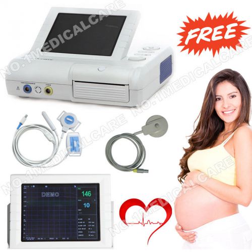 Contec cms800g fhr toco fetal monitor, twins probe and single probe, printer,ce for sale