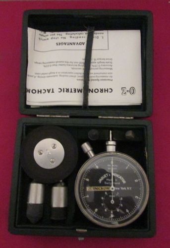 Vtg o. zernickow co. ny handheld tachometer jaquet&#039;s indicator speed gauge #2302 for sale