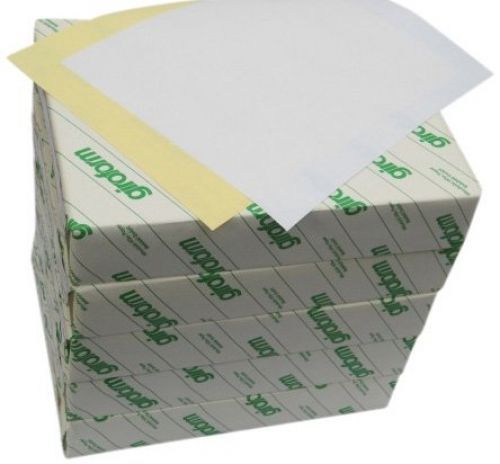 Carbonless paper 2-part  5 reams / 2500 sheets (1250 sets) bright white / canary for sale