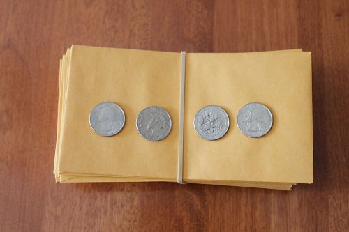 50 #7 Manila Kraft Coin Stamps Seed 3 1/2 x 6 1/2 Envelopes