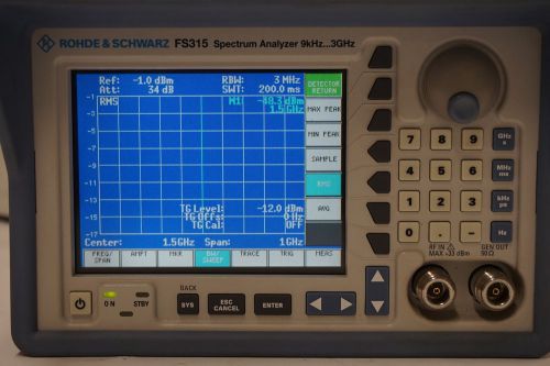 Rohde &amp; Schwarz FS315 9kHz-3GHz Spectrum Analyzer S/N 100131 with Tracking Gen.