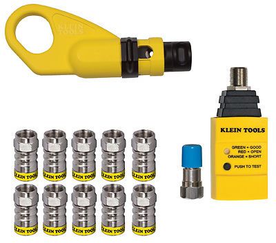 Klein tools coax pushon install kit for sale