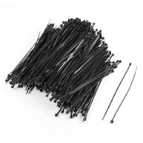 Amico 350pcs black self locking plastic cable wire zip tie fasten wrap 3mmx150mm for sale