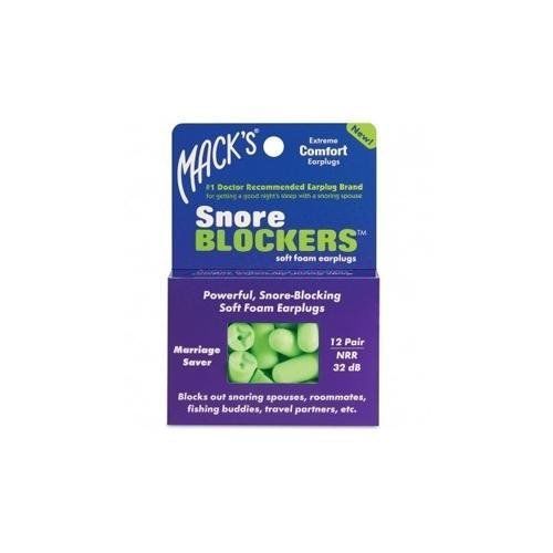 Mack&#039;s snore blockers foam earplugs - 12 pair-24, count, 12 pair for sale