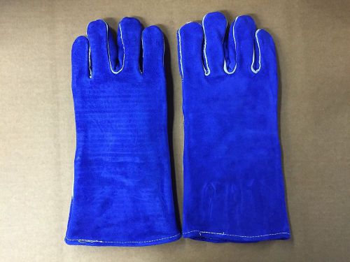 Set of Premium Industrial Blue Leather Kevlar Welding Gloves FREE PRIORITY SHIP