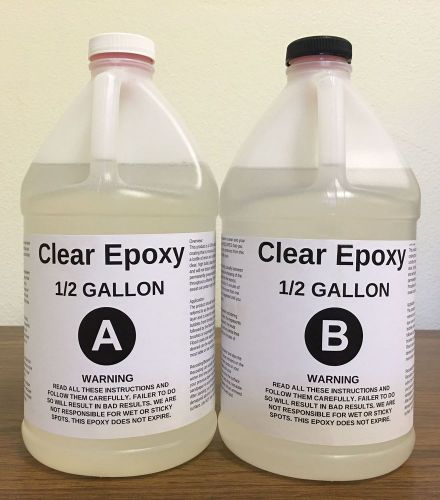 Clear epoxy resin - easy 1:1 mixing - super high gloss - gallon kit for sale