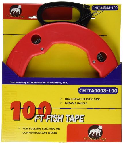 100 FT Fish Tape with High Impact Case for Electric or Communication Wire Pul...