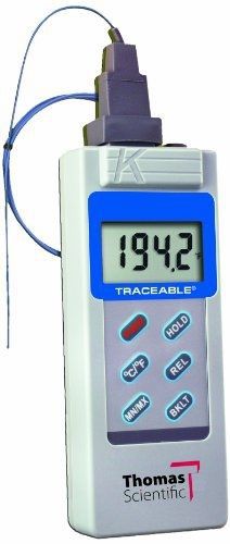 Thomas traceable big digit type k thermometer, -58 to 2000 degree f, -50 to 1300 for sale