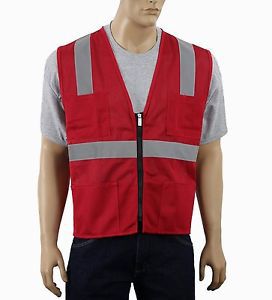 Safety Depot High Visibility Mesh Reflective Safety Vest With Zipper and Pockets