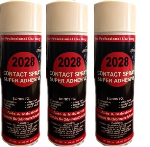 Package of 3 v&amp;s #2028 contact spray super adhesive for sale