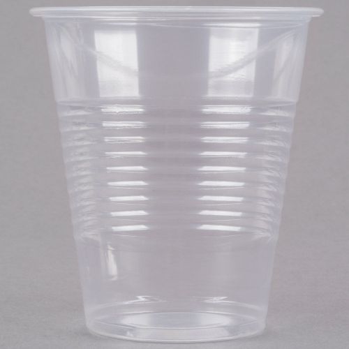 100 3 oz plastic drinking cups with ridges