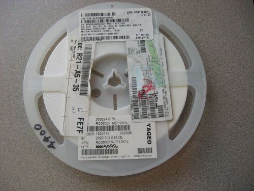 Reel of PCB Components MFG No: RC0603FR-0712K1L Qty on Reel: 4400