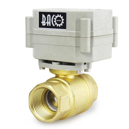 Bacoeng 3/4&#034; dn20 12v/24v brass motorized ball valve(ac/dc9-36v cr202 two wir... for sale