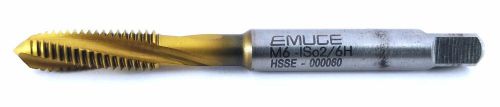 EMUGE Metric Tap M6x0.75 HELICAL FLUTE HSSCO5% M35 HSSE TiN Coated