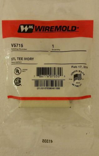 WIREMOLD V5715 IVORY STEEL  RACEWAY TEE FOR RIGHT ANGLE BRANCHES TEE
