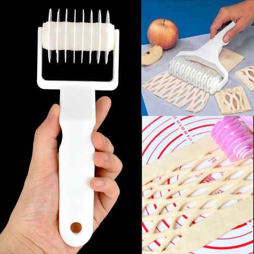 Small Size Plastic Baking Tool Cookie Pie Pizza Pastry Lattice Roller Cutter New