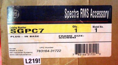 NEW BOXED G.E. SPECTRA RMS SGPC7 PLUG IN BASE FOR SG600